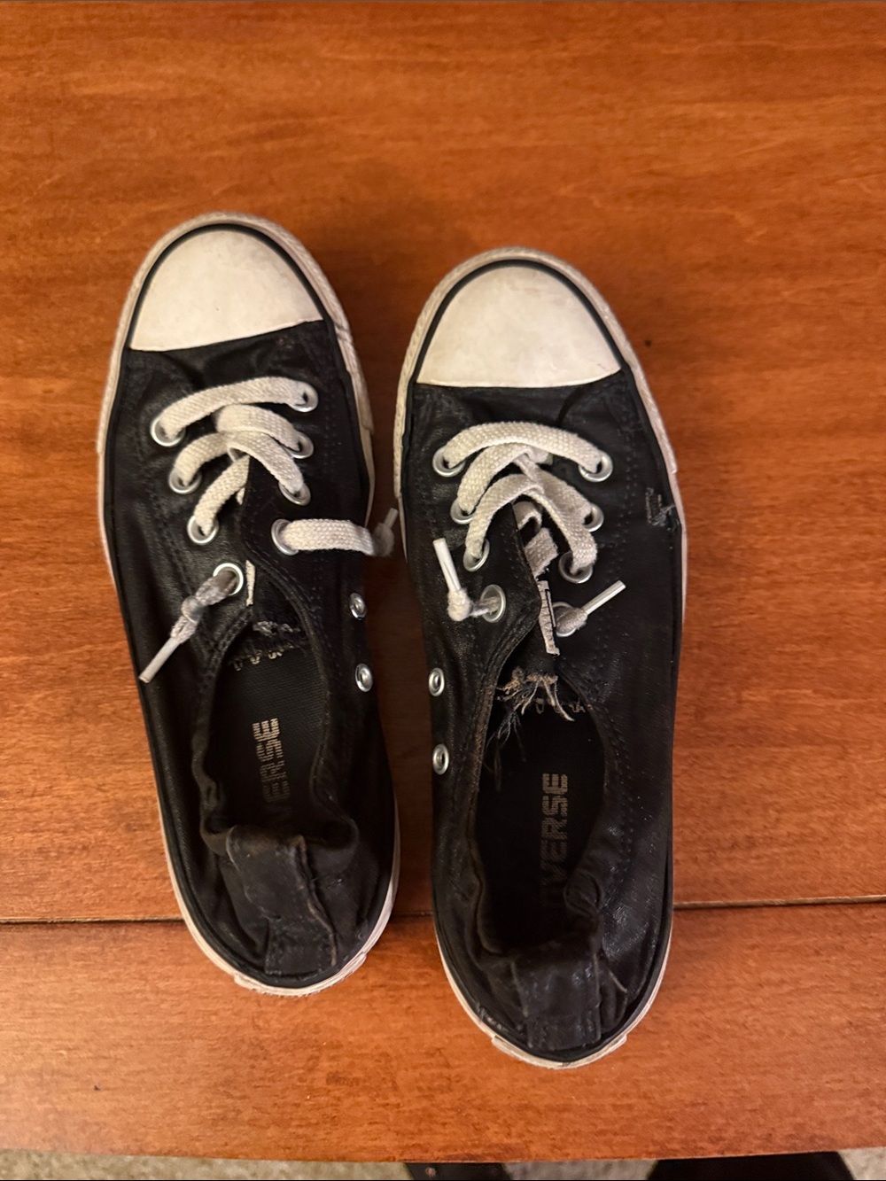 Converse Women’s Black and White Low-Top Canvas Sneakers